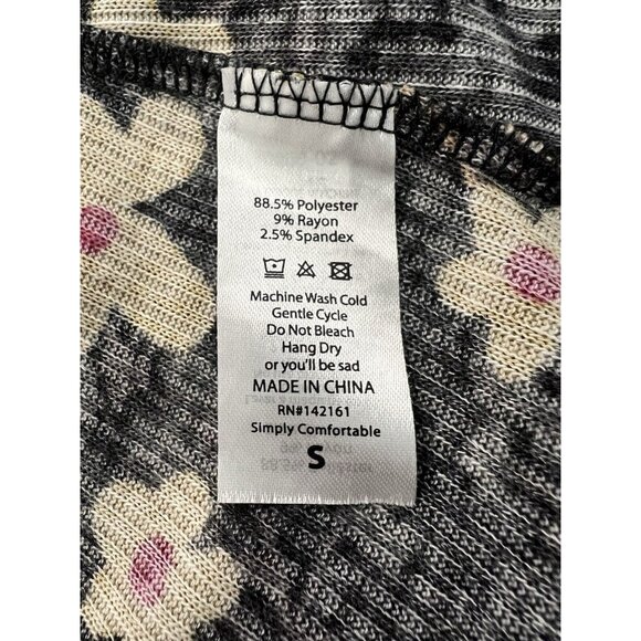 Lularoe Women Size S Cardigan Floral Duster Ribbed Fabric Cottagecore Loungewear - Picture 8 of 11